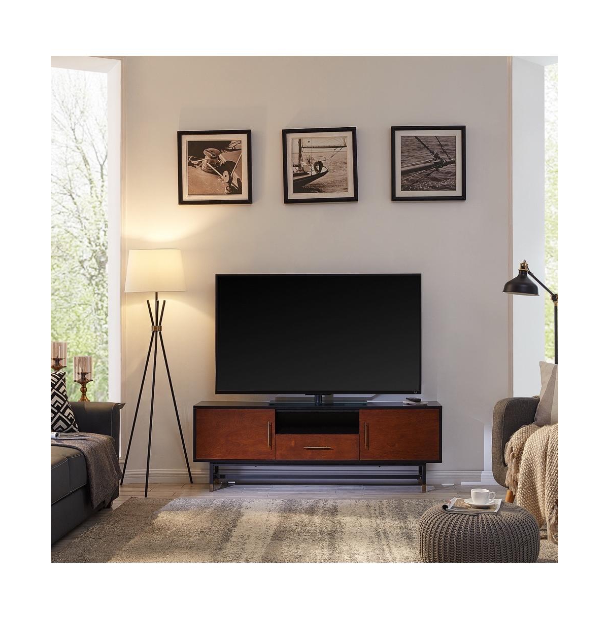 Augusta Home Blynn Midcentury Modern Media Console - Black
