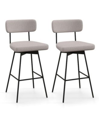 29 in Counter Height Upholstered Swivel Bar Stool Set of 2