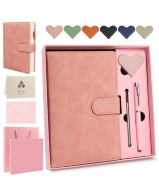 A5 Faux Leather Hardcover Journal Gift Set With Pen Bookmarks Gift Box And Bag