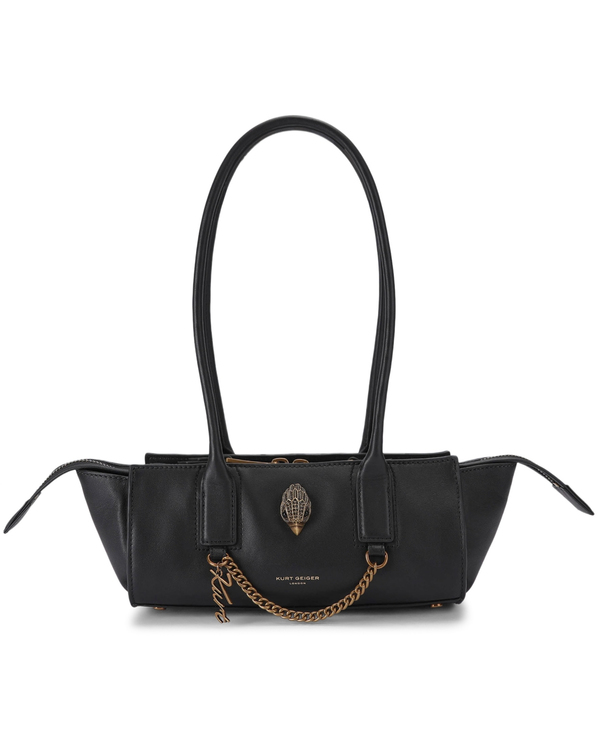 Kurt Geiger London Sloane Eastwest Medium Leather Shoulder Handbag - Black