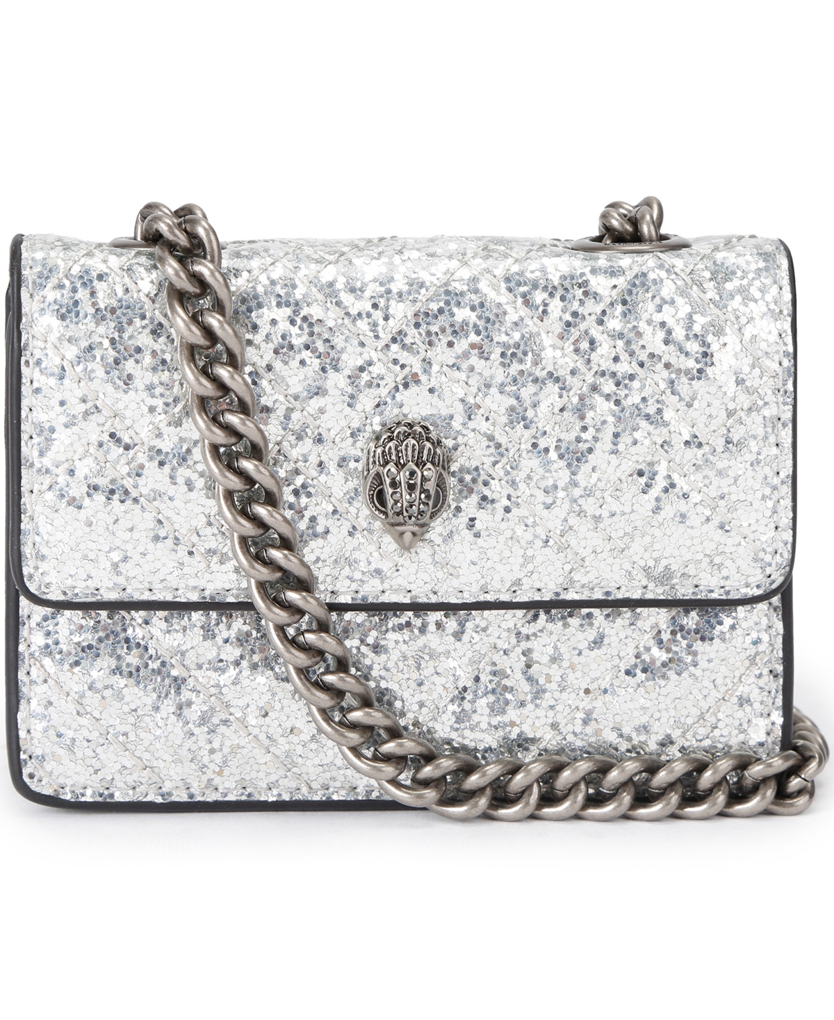 Kurt Geiger Kensington Mini Crossbody Handbag In Silver