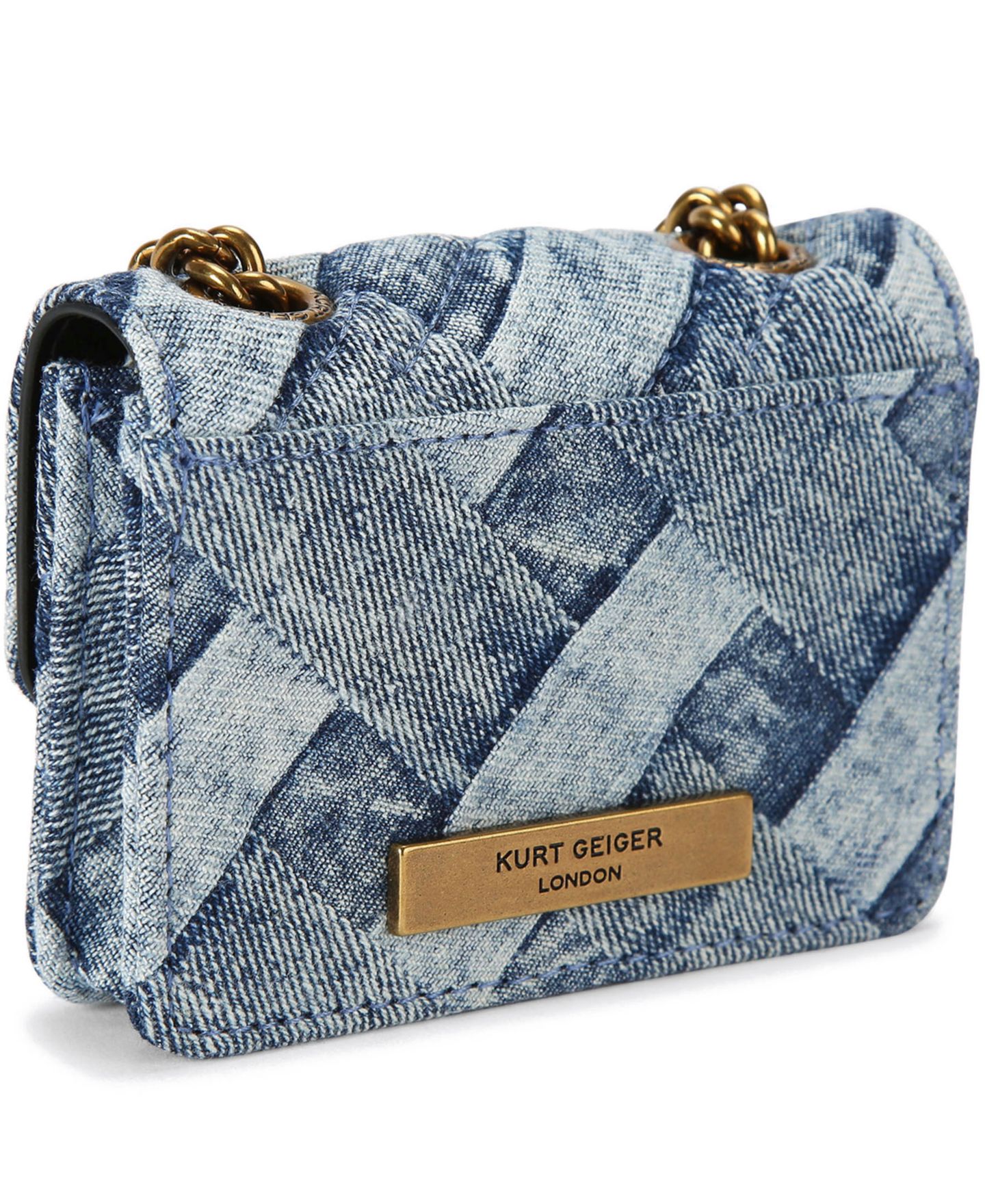 Женская сумка через плечо Kurt Geiger London Micro Denim Kensington, цвет: Джинсовый — фото 3