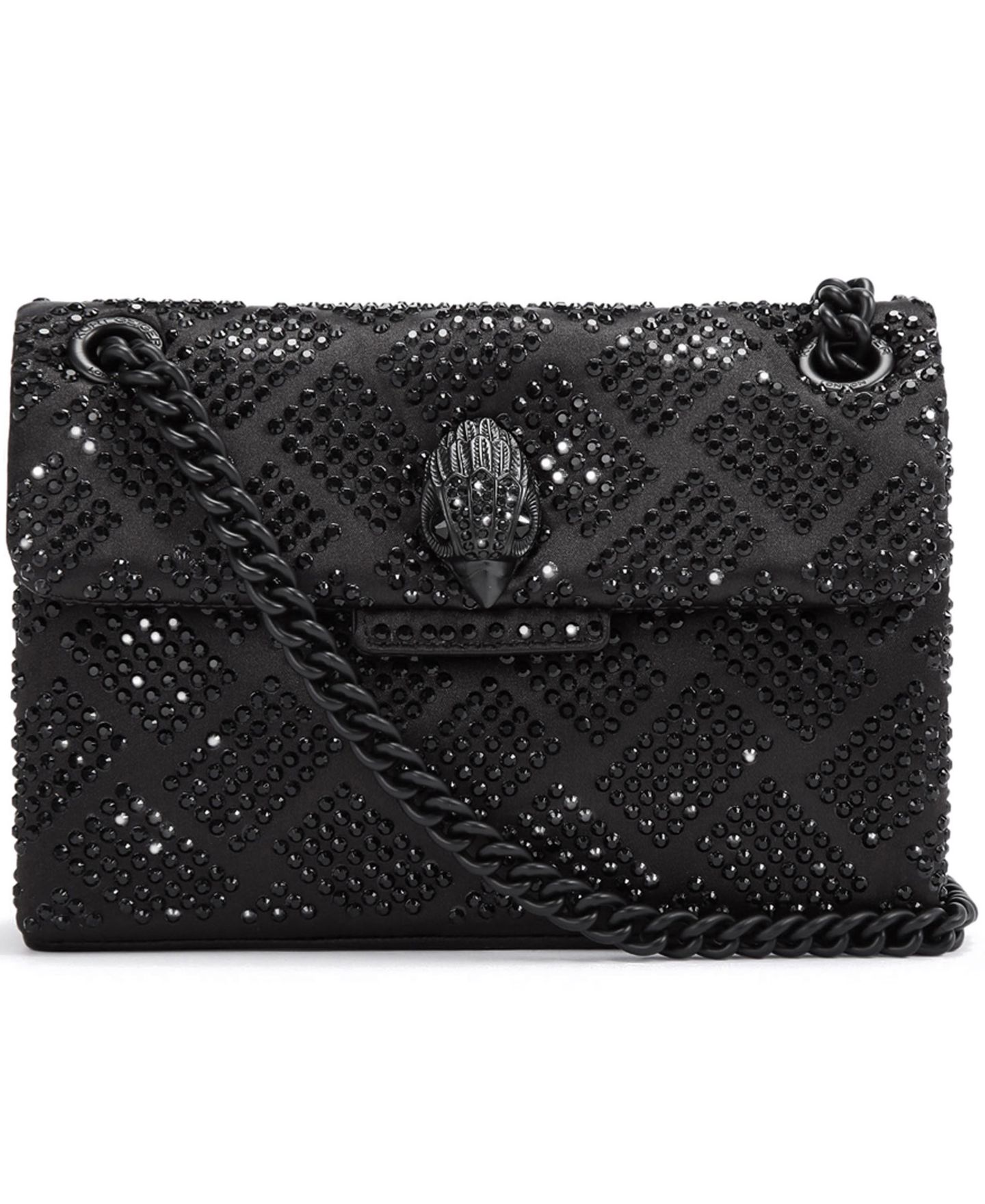 Женская сумка Kurt Geiger London Mini Crystal Kensington Embellished Crossbody, цвет: Чёрный — фото 1