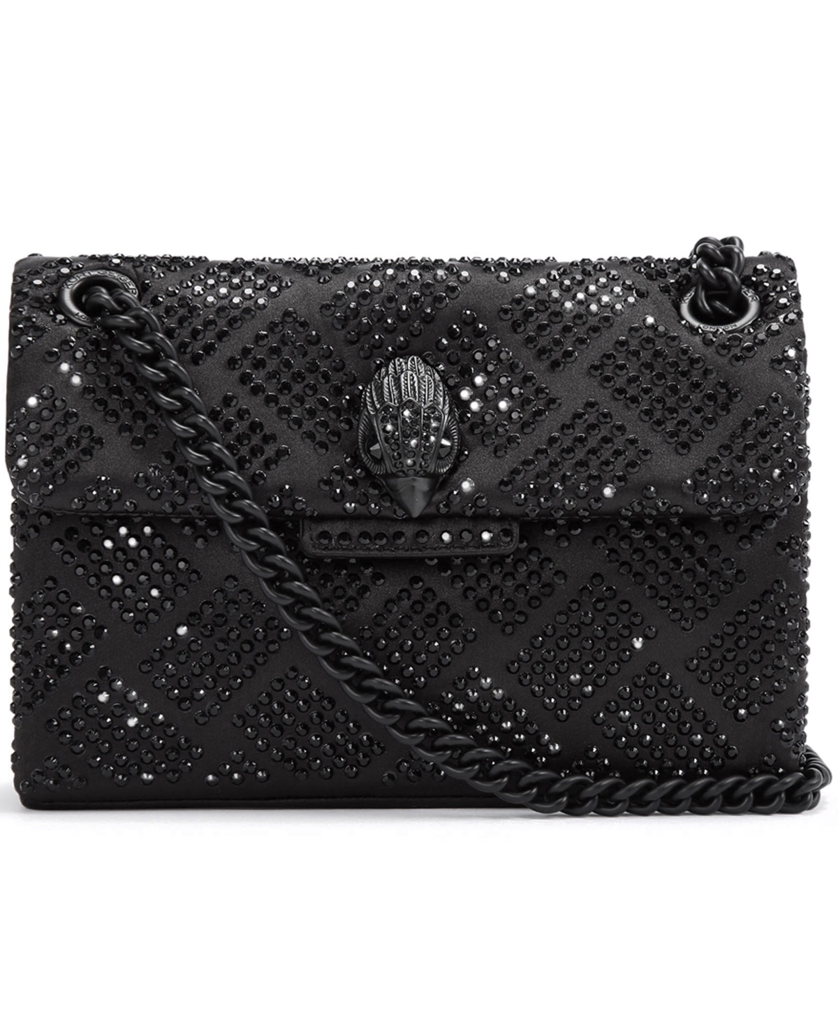 Kurt Geiger Mini Crystal Kensington Embellished Crossbody Handbag In Black
