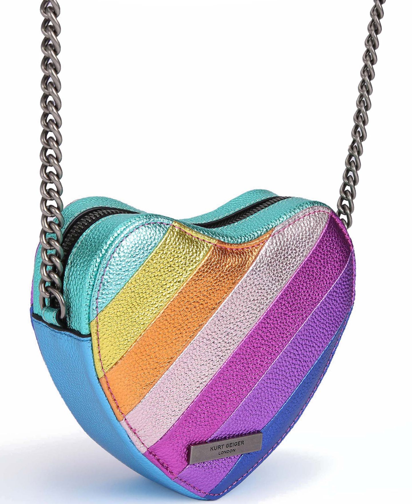 Женская сумка Kurt Geiger London Small Kensington Heart Leather Crossbody, цвет: Разноцветный — фото 3