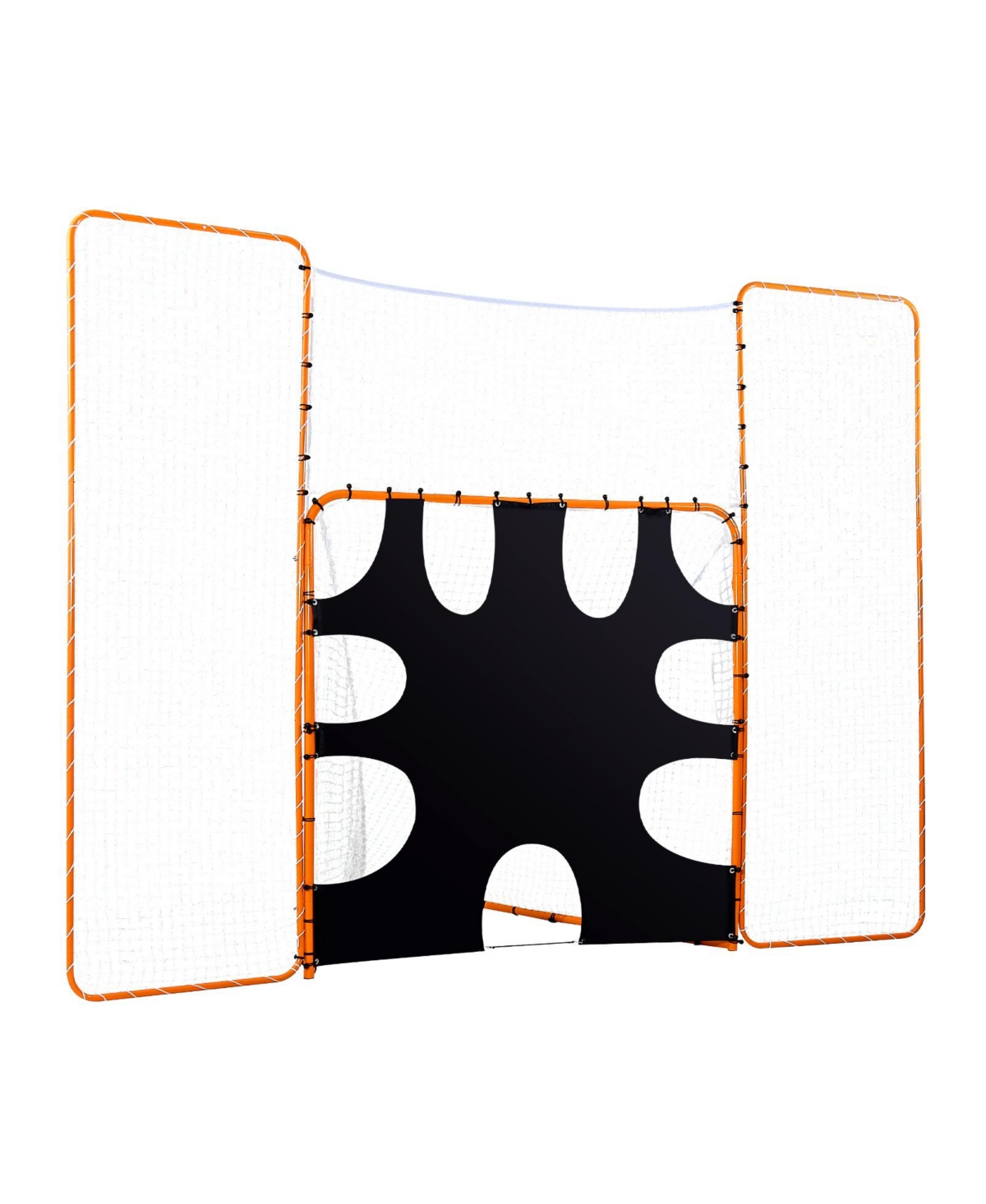 Sugift 12 by 9 Foot 3 in 1 Lacrosse Goal with Backstop Target and Folding Steel Frame
