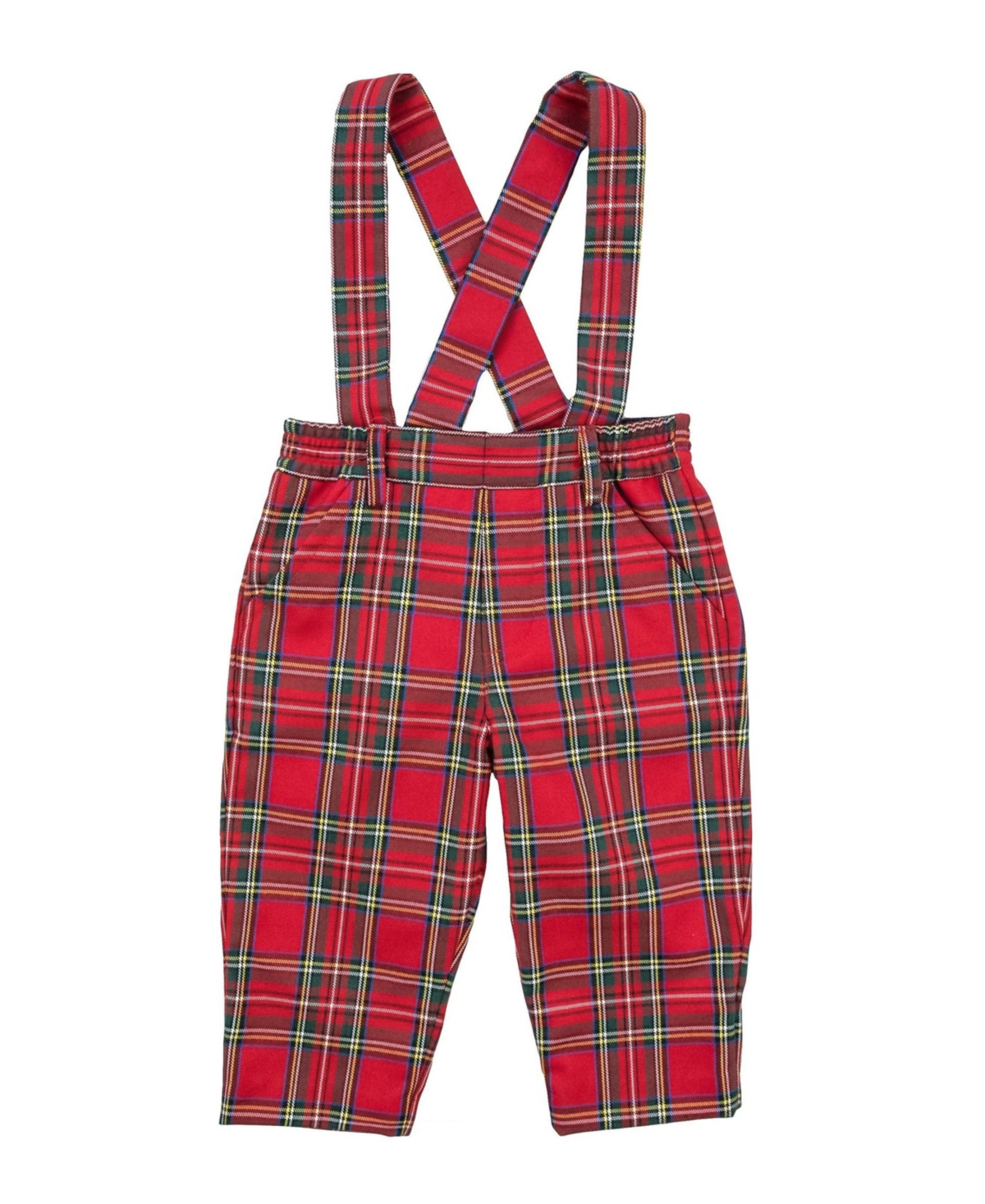 Florence Eiseman Toddler Boys' 2T-5T Tartan Plaid Removable Suspenders Pants