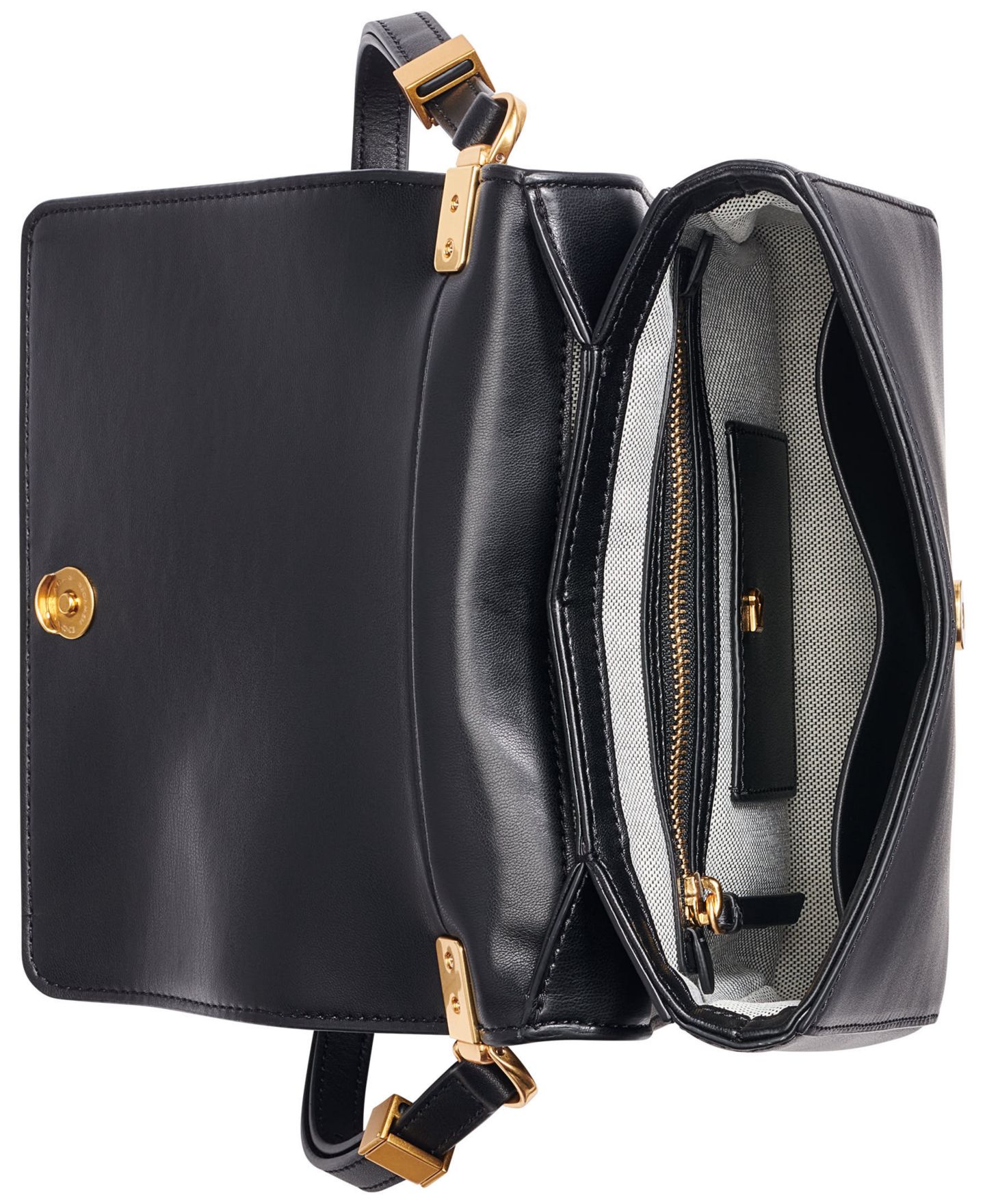 Женская сумка Donna Karan New York Jericho Shoulder, цвет: Чёрный / Рыжевато-коричневый — фото 4