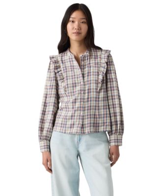 Women's Jessie Western Plaid Flannel Blouse