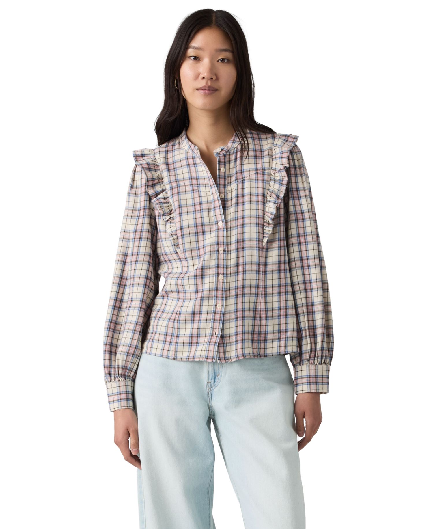Women's Jessie Western Plaid Flannel Blouse