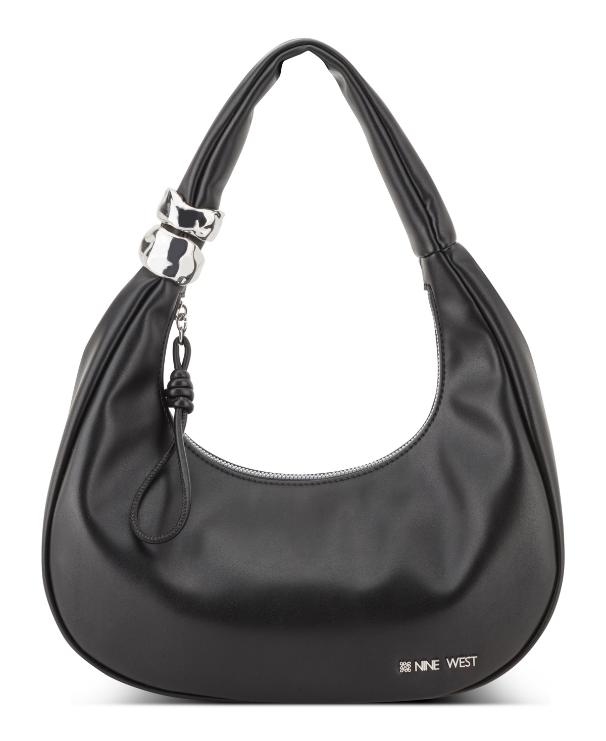 Nine West Daciana Faux Leather Jewelry Bracelet Strap Shoulder Bag In Black