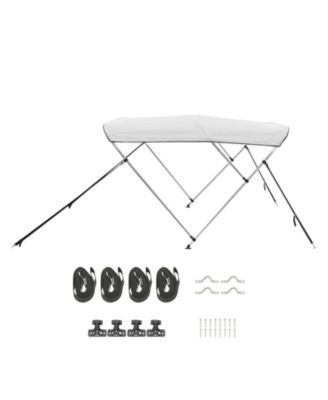 3 Bow Boat Bimini Top Canopy with 600D Polyester Cover and Aluminum Alloy Frame