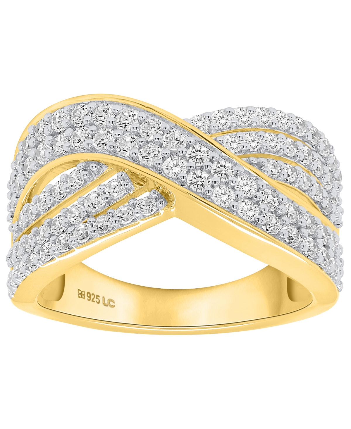 Forever Grown Diamonds Lab-Grown Diamond Infinity Crossover Ring (1 ct. t.w.) Sterling Silver