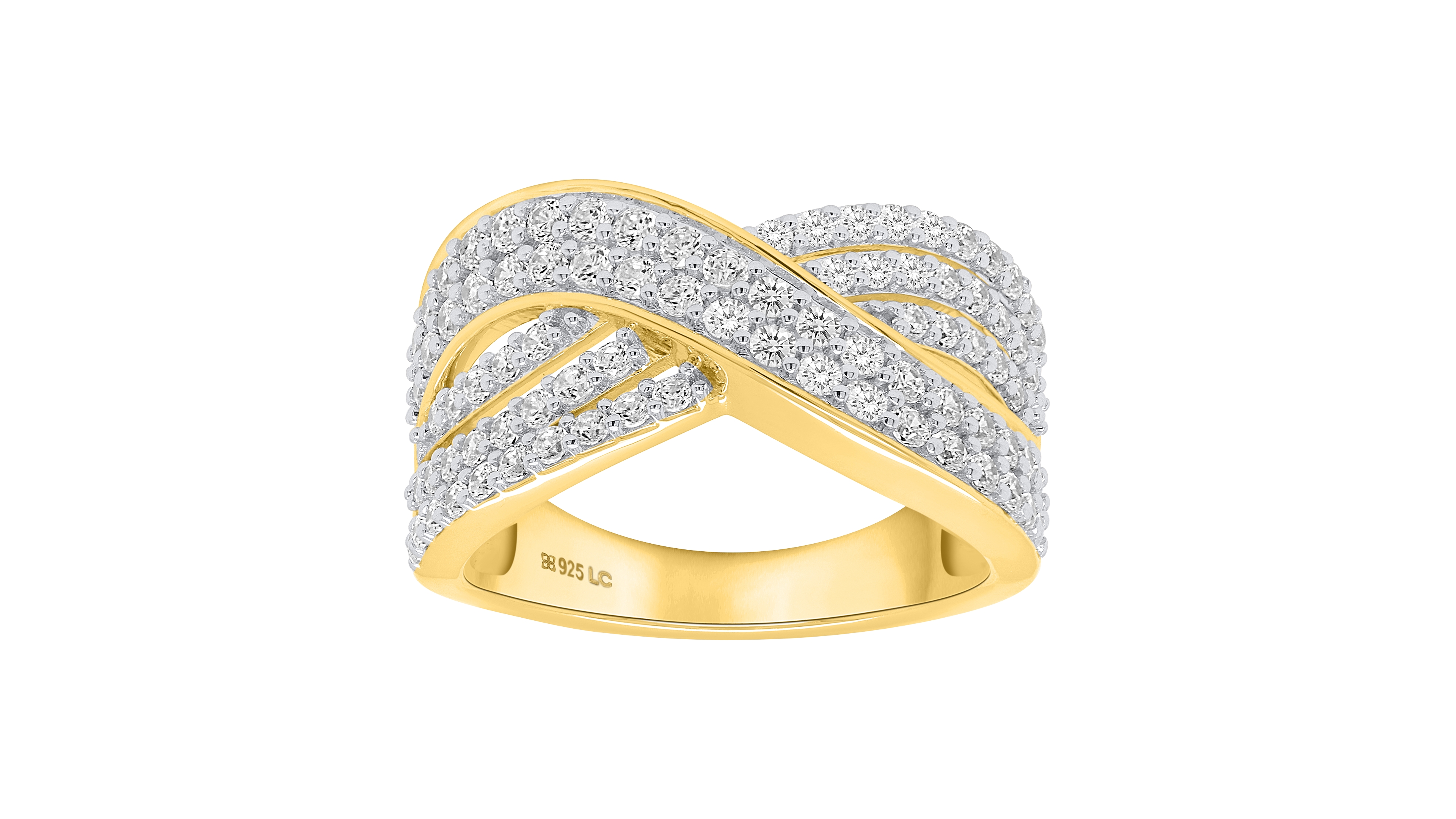 Forever Grown Diamonds Lab-Grown Diamond Infinity Crossover Ring (1 ct. t.w.) Sterling Silver