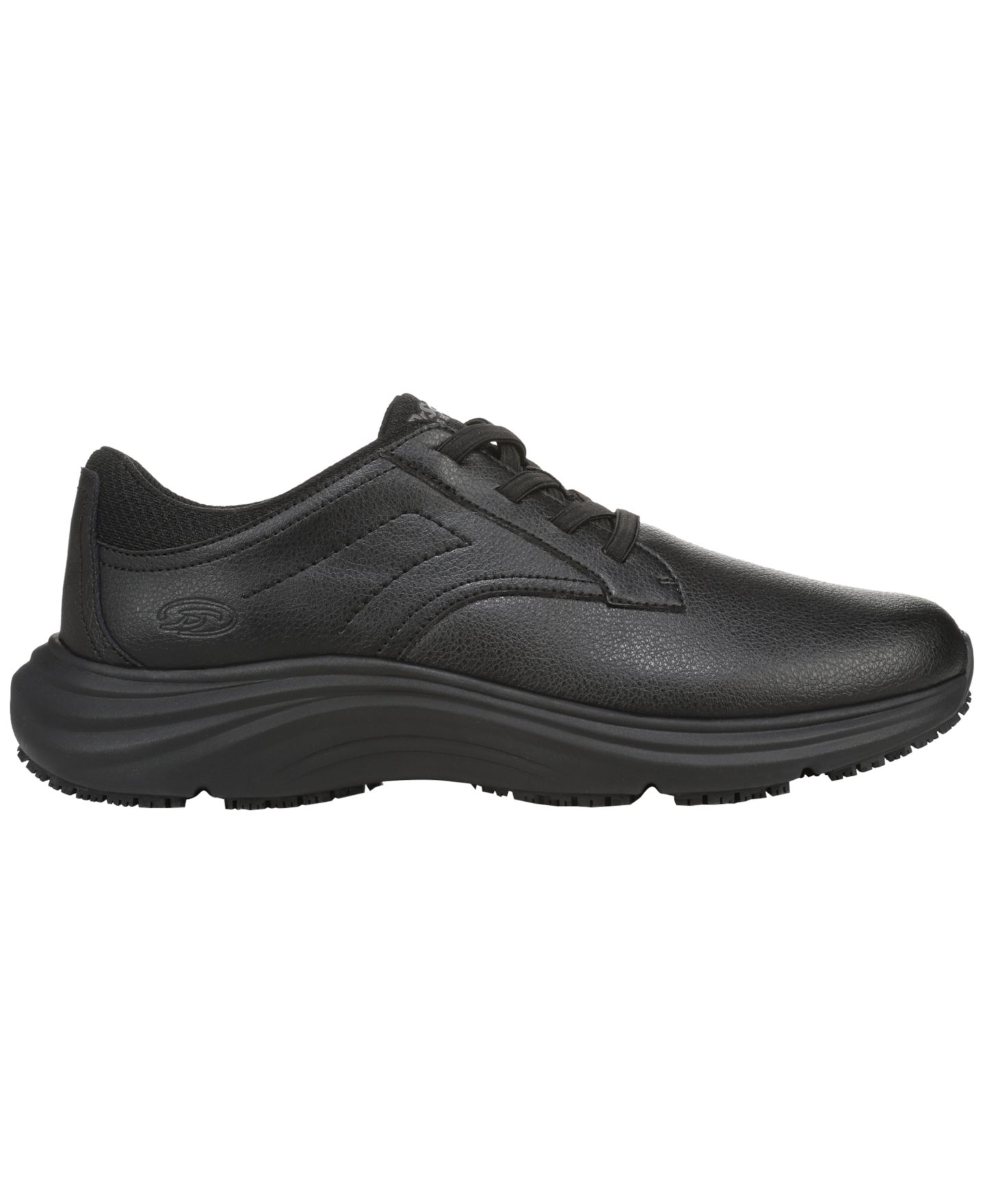 Мужские кроссовки Dr. Scholl's Locked In Slip-Resistant Work Sneakers, цвет: Чёрный кожаный — фото 2