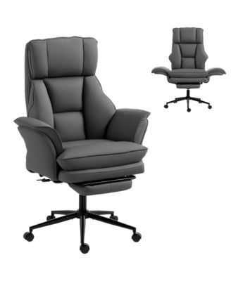 Cross Legged Office Chair with Footrest, Flip-up Armrests