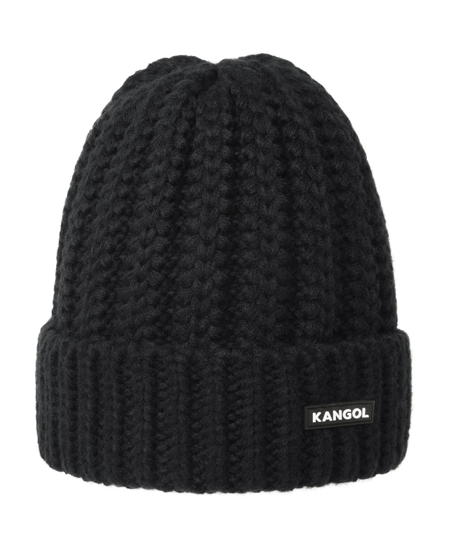 Ribbed Knit Chunky Label Beanie