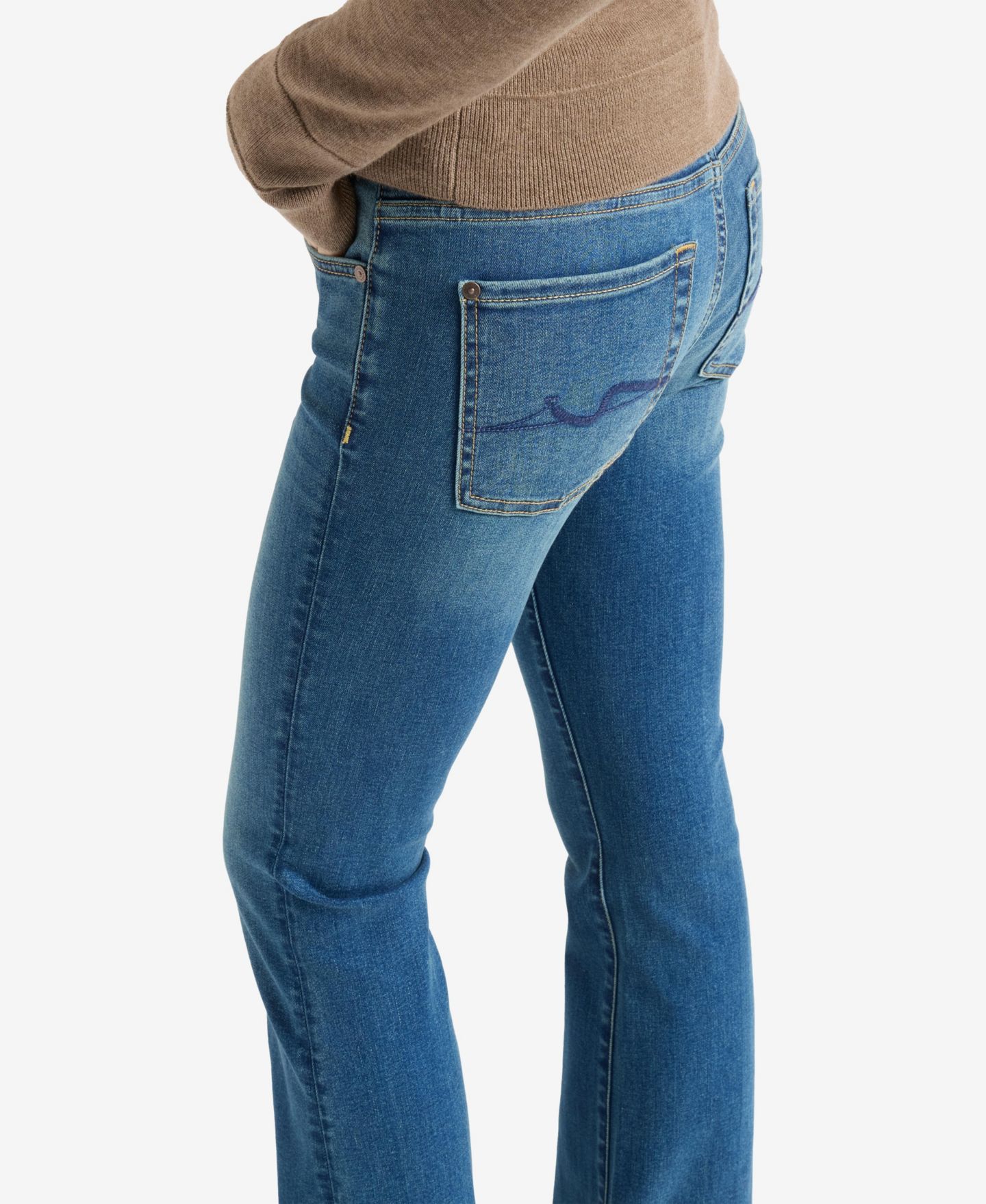 Женские джинсы 7 For All Mankind Bootcut Tailorless Mid-Rise, цвет: Authentic — фото 3