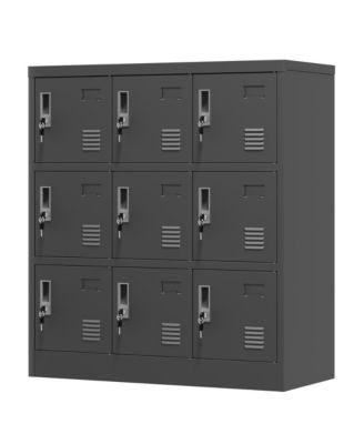 9 Doors Compartment Storage Locker Steel Individual Locks with Vents