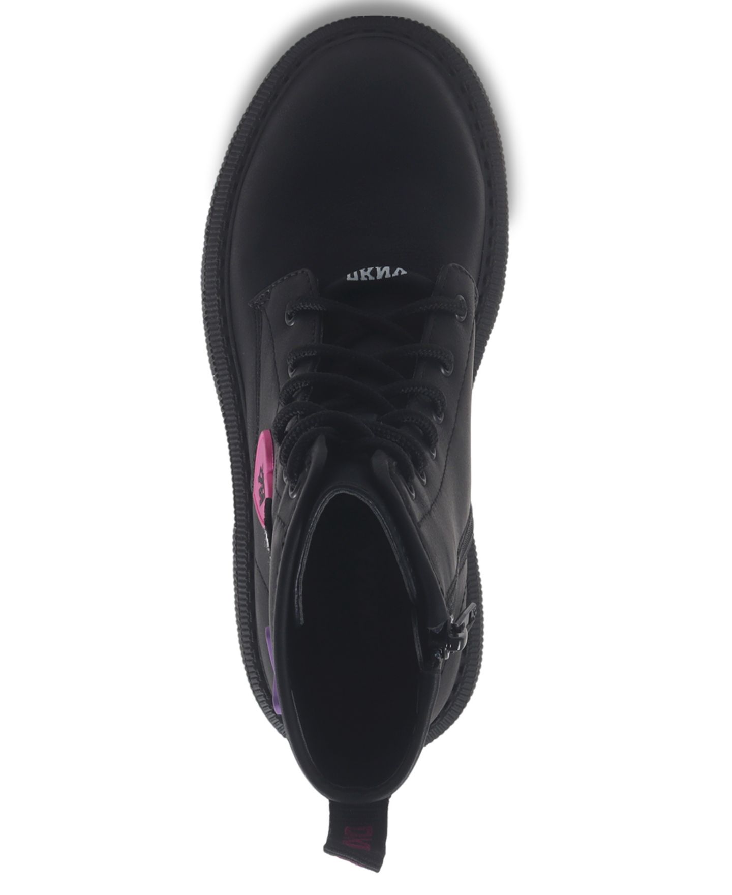 Детские ботинки DKNY Little Boys' and Girls' Ava Adrienne Round-Toe Lace-Up, цвет: Чёрный — фото 4