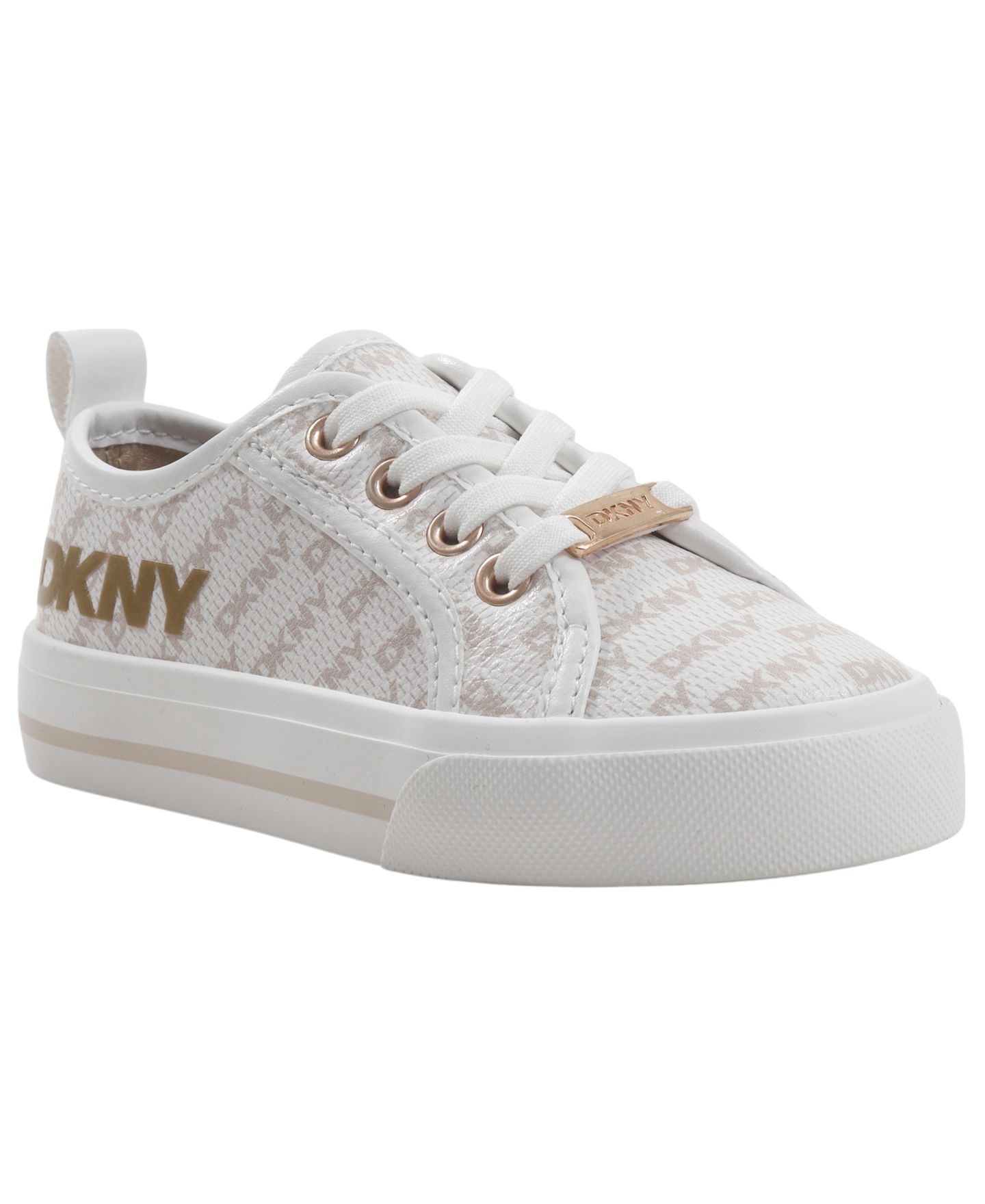 Кроссовки DKNY Hannah Cam Low-Top Lace-Up для девочек-малышей, цвет: Кремовый — фото 1