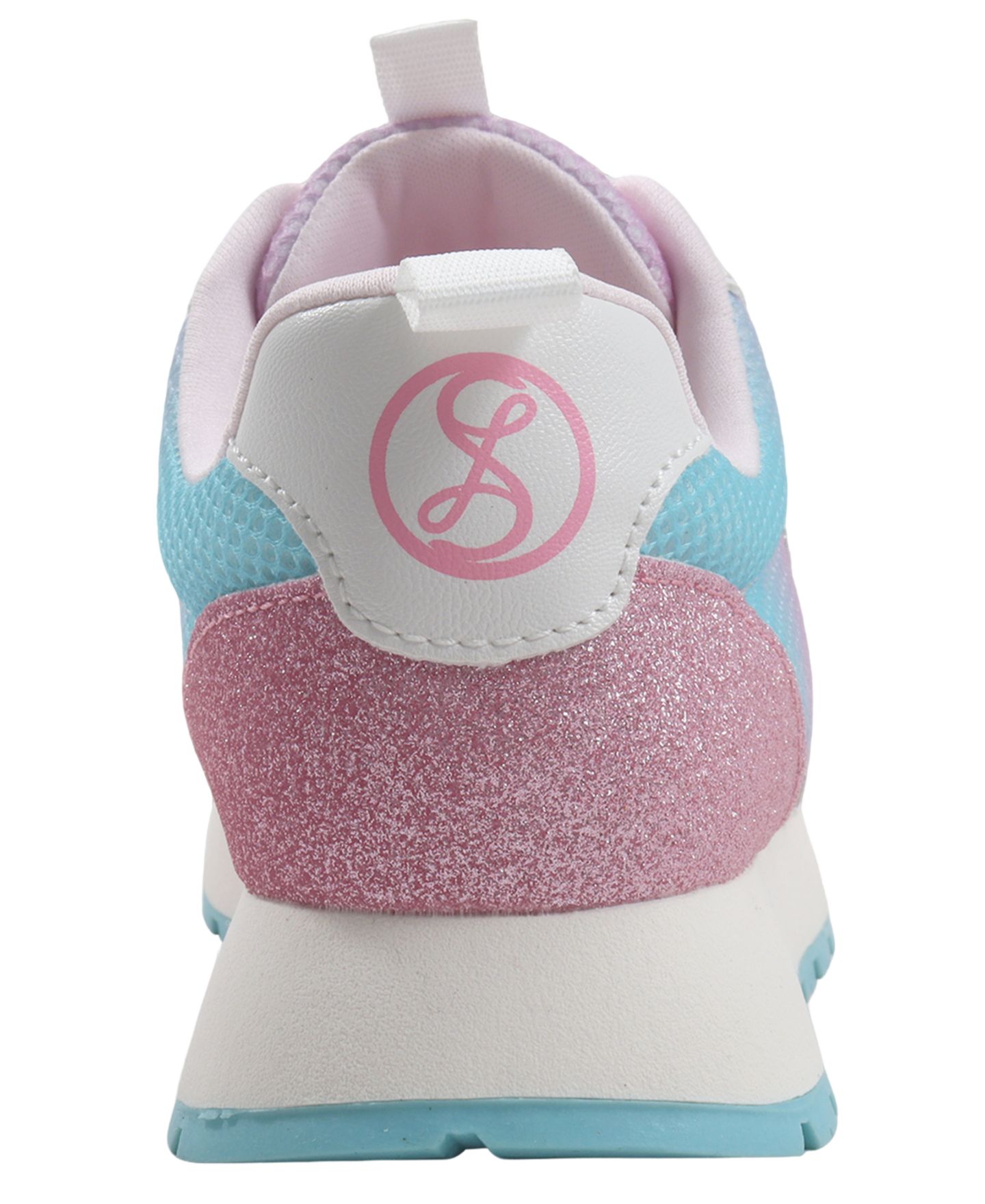 Кроссовки Sam & Libby Rosa Wide Glitter Logo Lace-Up для девочек, цвет: Белый / Синий — фото 3