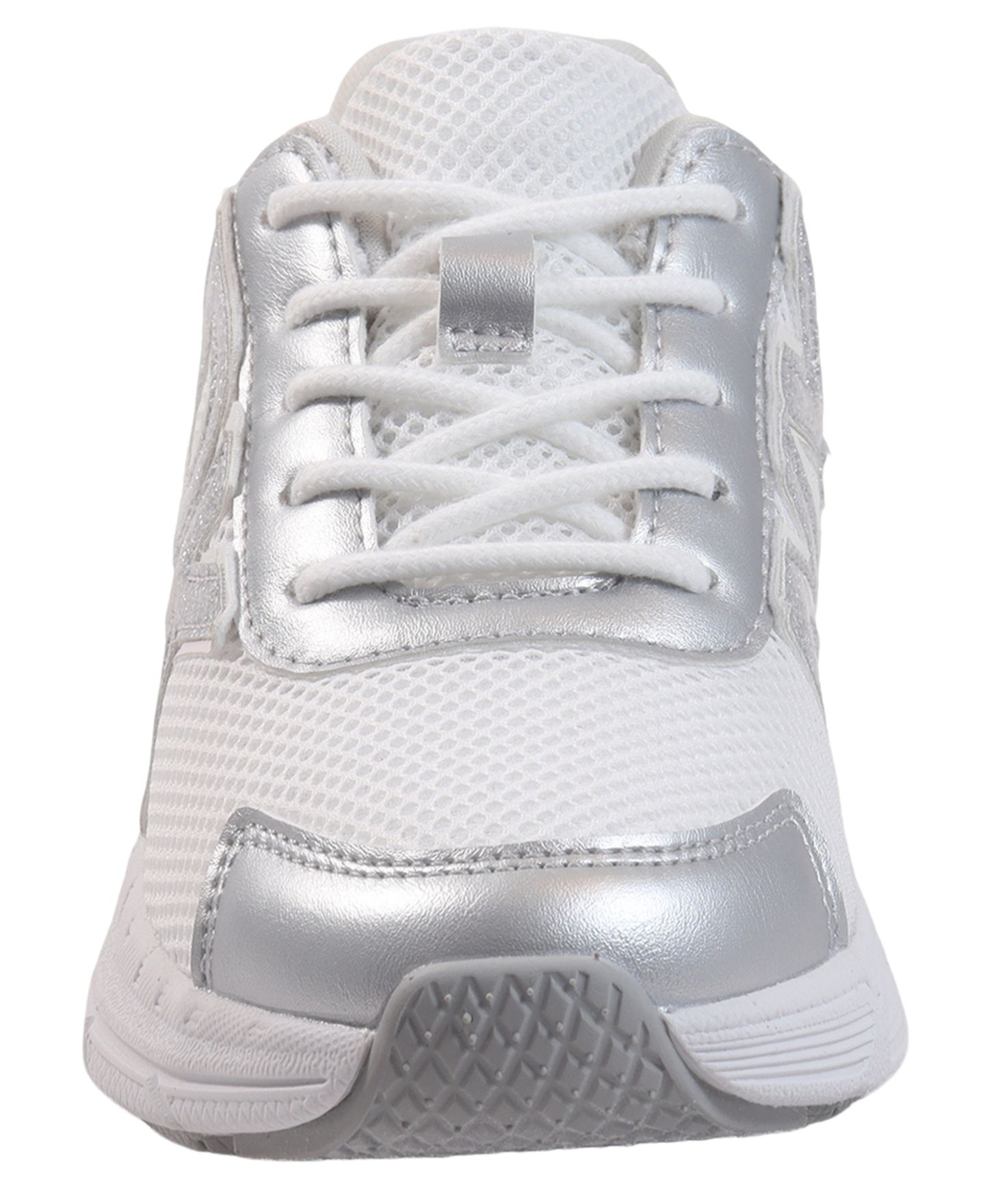 Детские кроссовки DKNY Glittery Low-Top Nur Tristan Lace-Up, цвет: Серебряный / Белый — фото 6