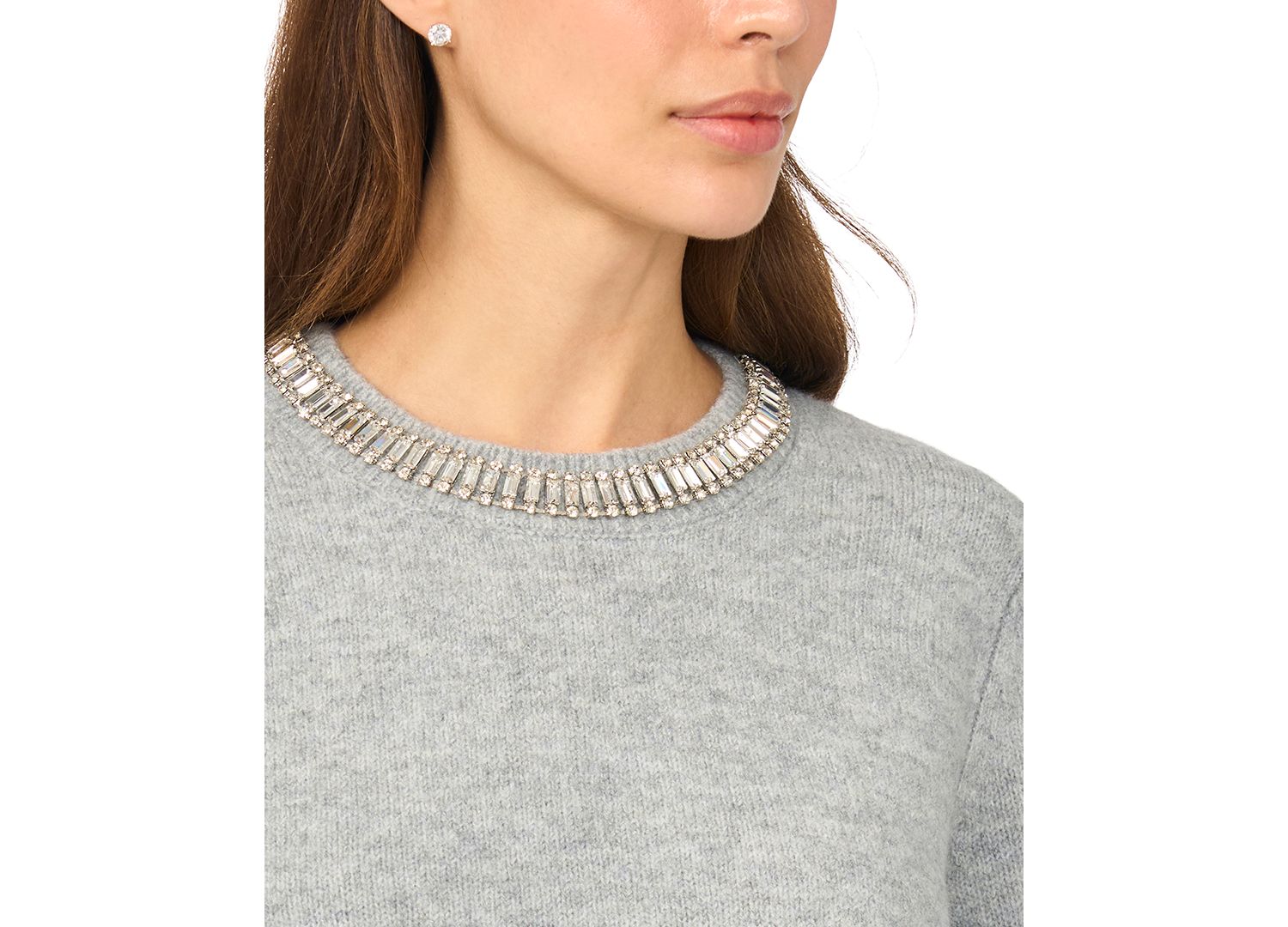 Women's Rhinestone Crewneck Sweater