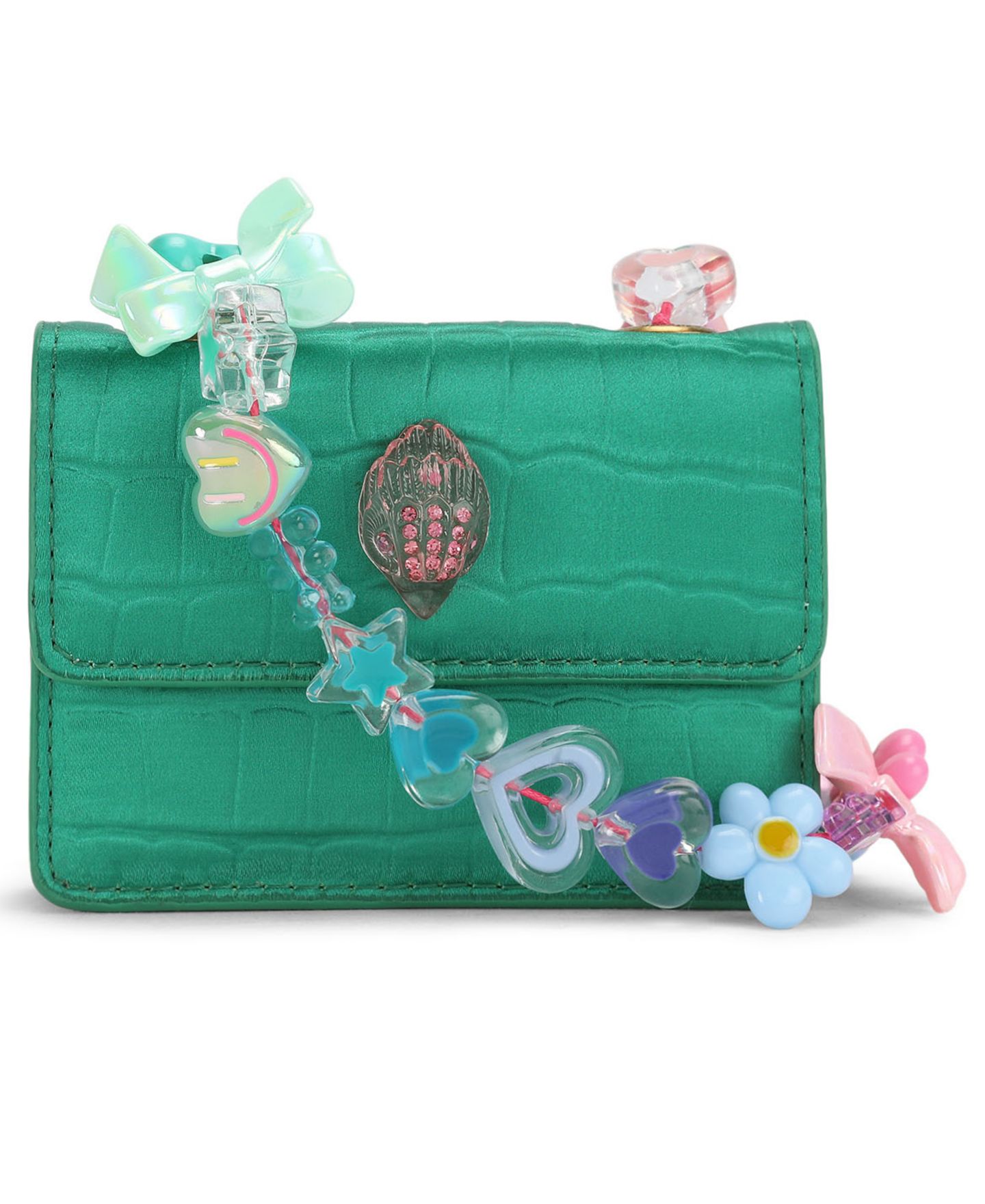 Женская сумка Kurt Geiger London Micro Kensington Beads Crossbody, цвет: Зелёный — фото 1