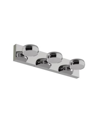 20 Inch 3 Light LED Chrome Modern Bathroom Vanity Light Fixture Over Mirror 18W Bath Light Bar