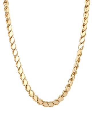 Silver, Gold Plated Brass Chain Necklace