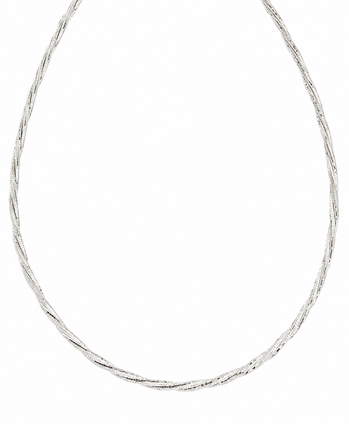 And Now This Silver Plated or 18k Gold Plated Brass Twisted Snake Chain Necklace - Silver