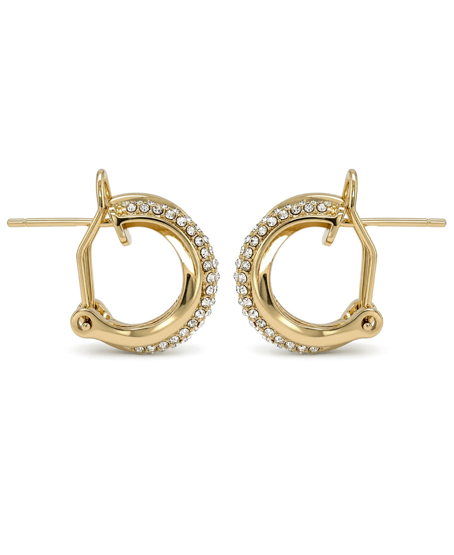 Clear Crystal Omega Hoop Earring