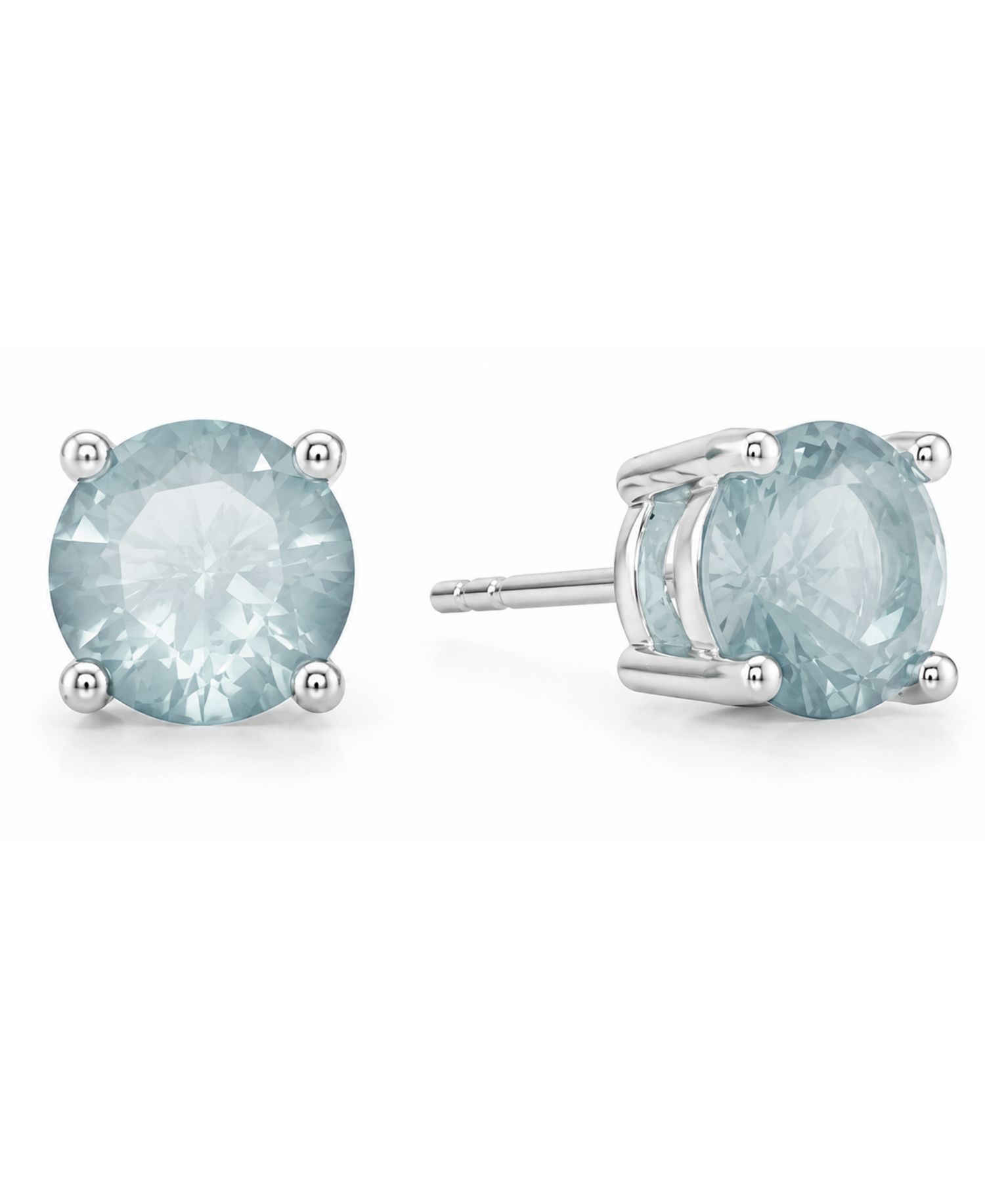 And Now This Glass Stone Stud Earrings in Silver-Plate