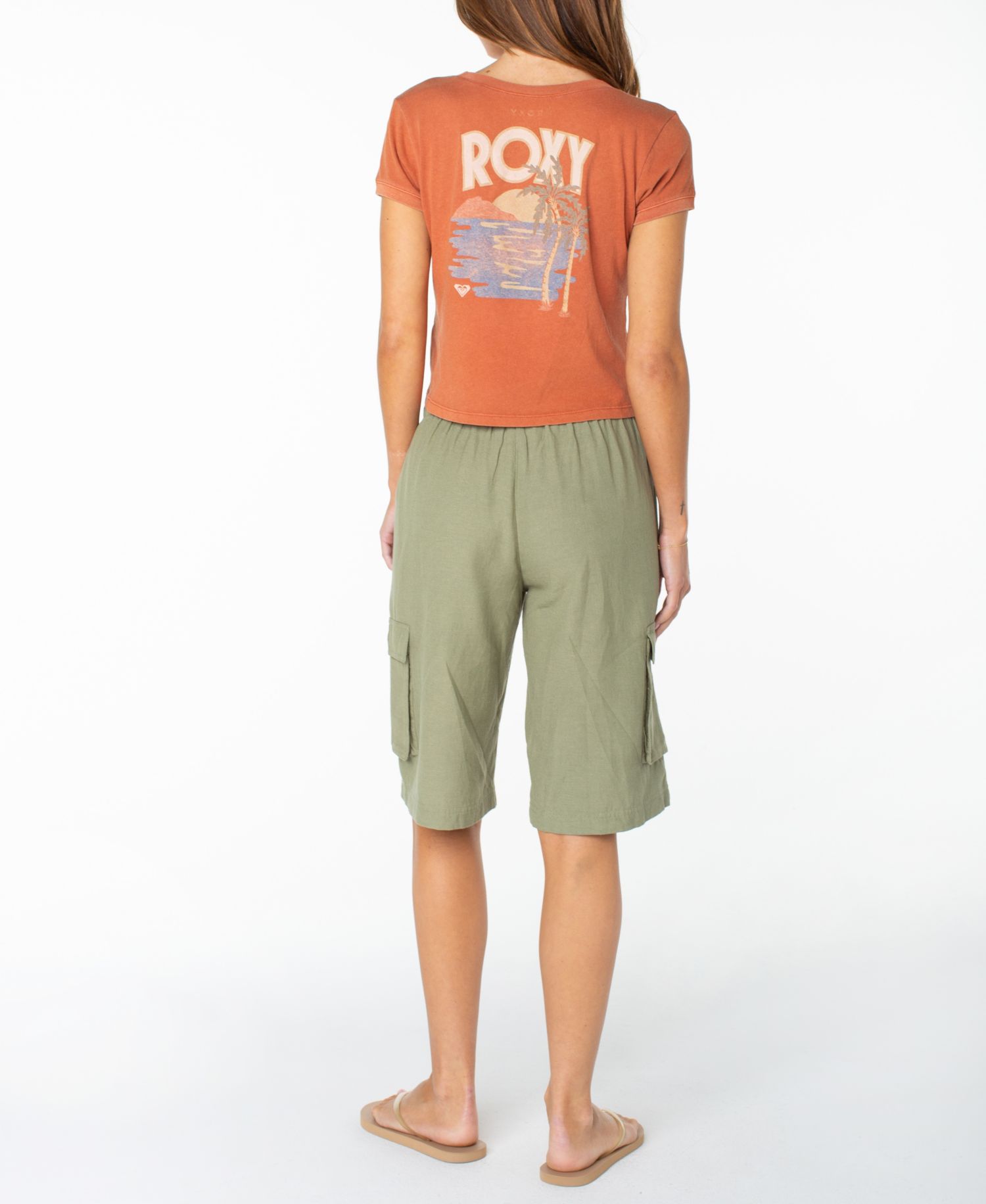 Women's Spanish Summer Graphic Crewneck Crop T-Shirt