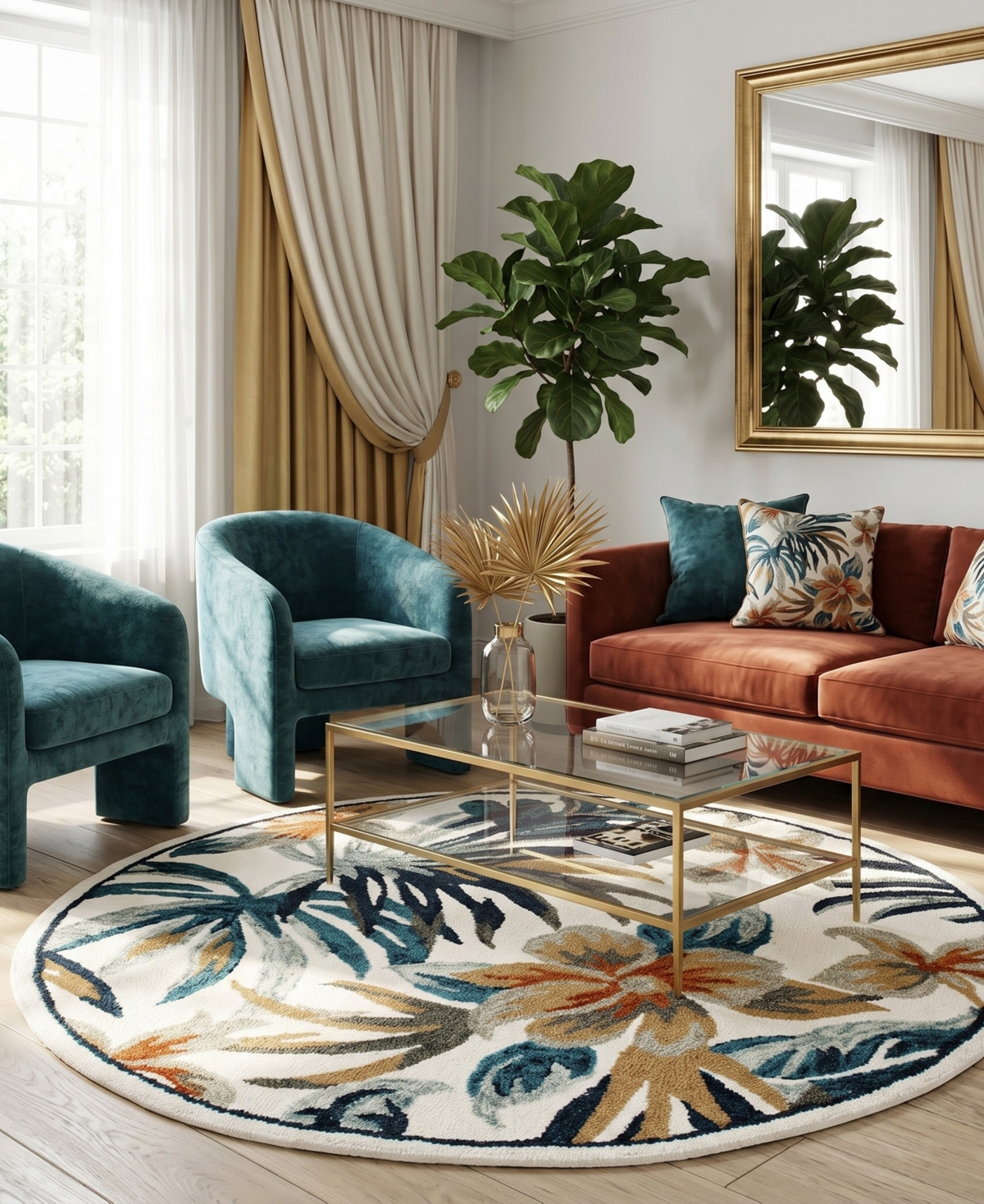 Lr Home Sweet Sinuo-118 4' x 4' Round Area Rug