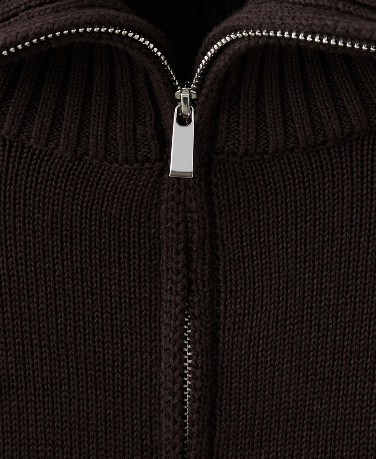 Women's Quarter-Zip Striped Cotton Sweater