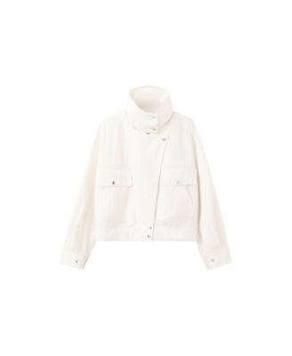Women's Oversized Funnel-Neck Bomber Jacket
