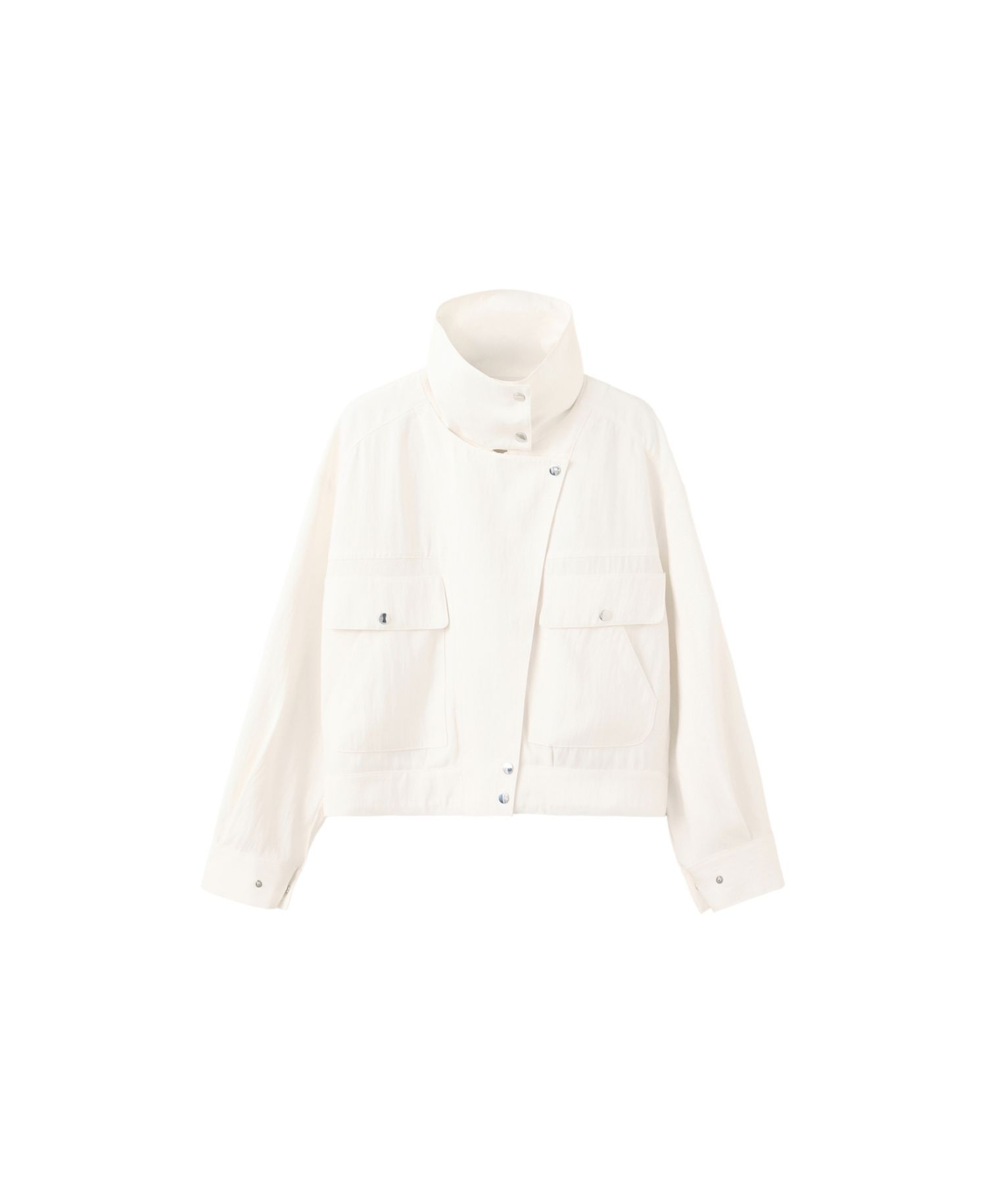 Women's Oversized Funnel-Neck Bomber Jacket