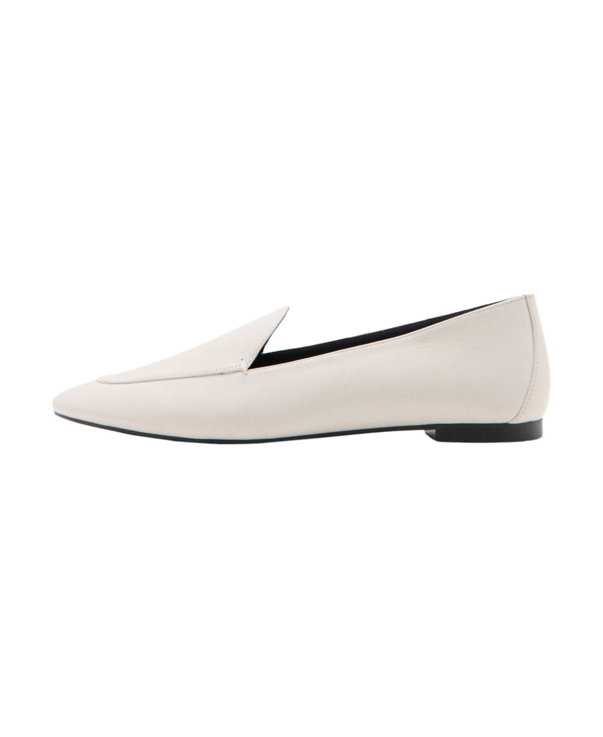 Mango Women's Penny Leather Round-Toe Loafers