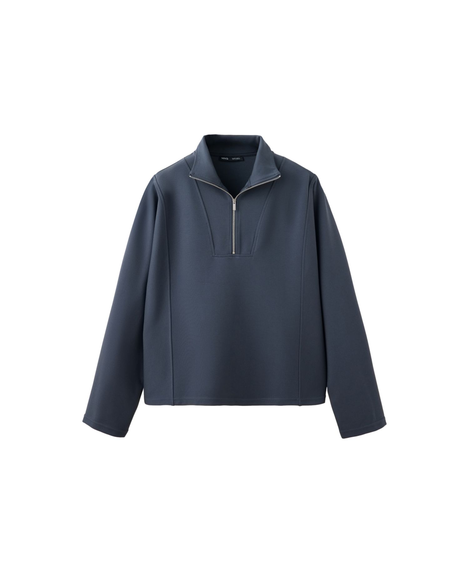 Women's Turtleneck Zip Viscose-Blend Sweatshirt