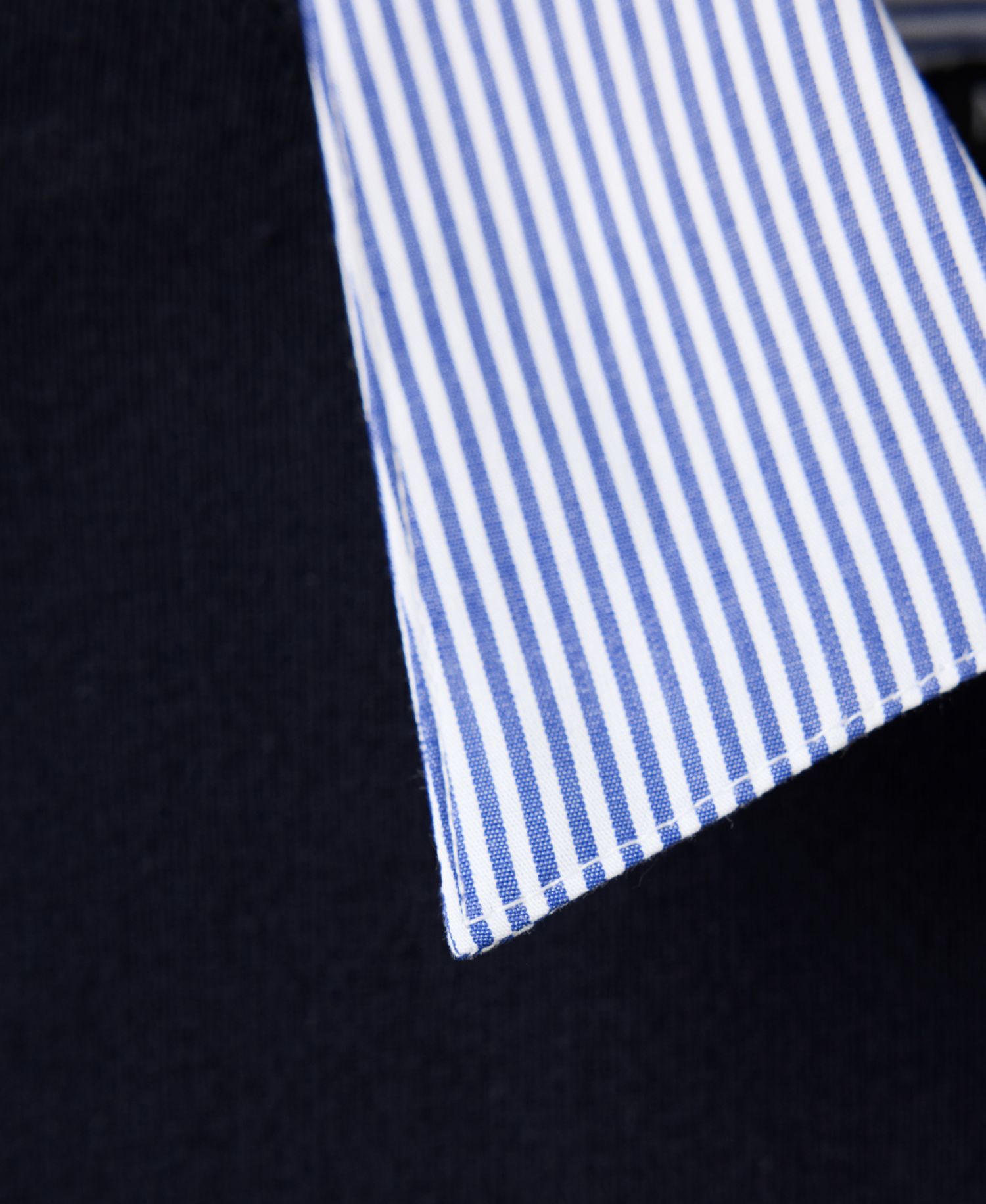 Women's Short-Sleeve Striped Polo Neck Sweater