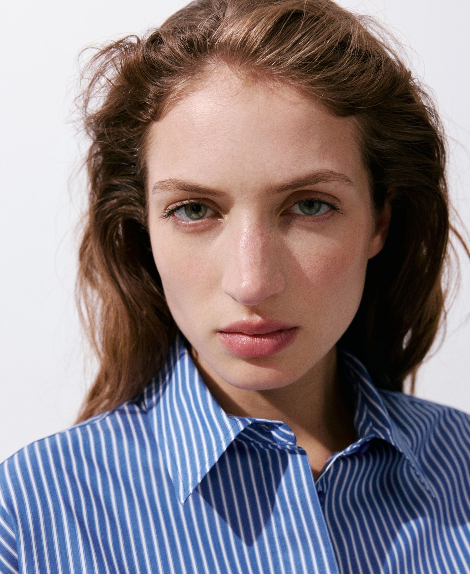 Women's Pocket Striped Crop Shirt