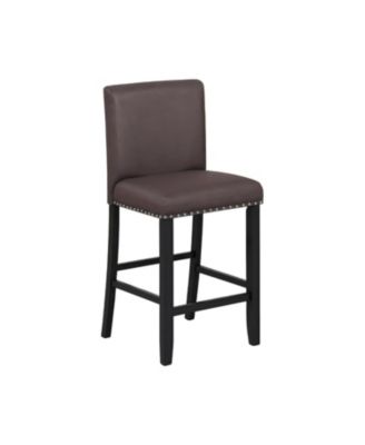 Set of 2 Bar Stools with Back for Kitchen Island