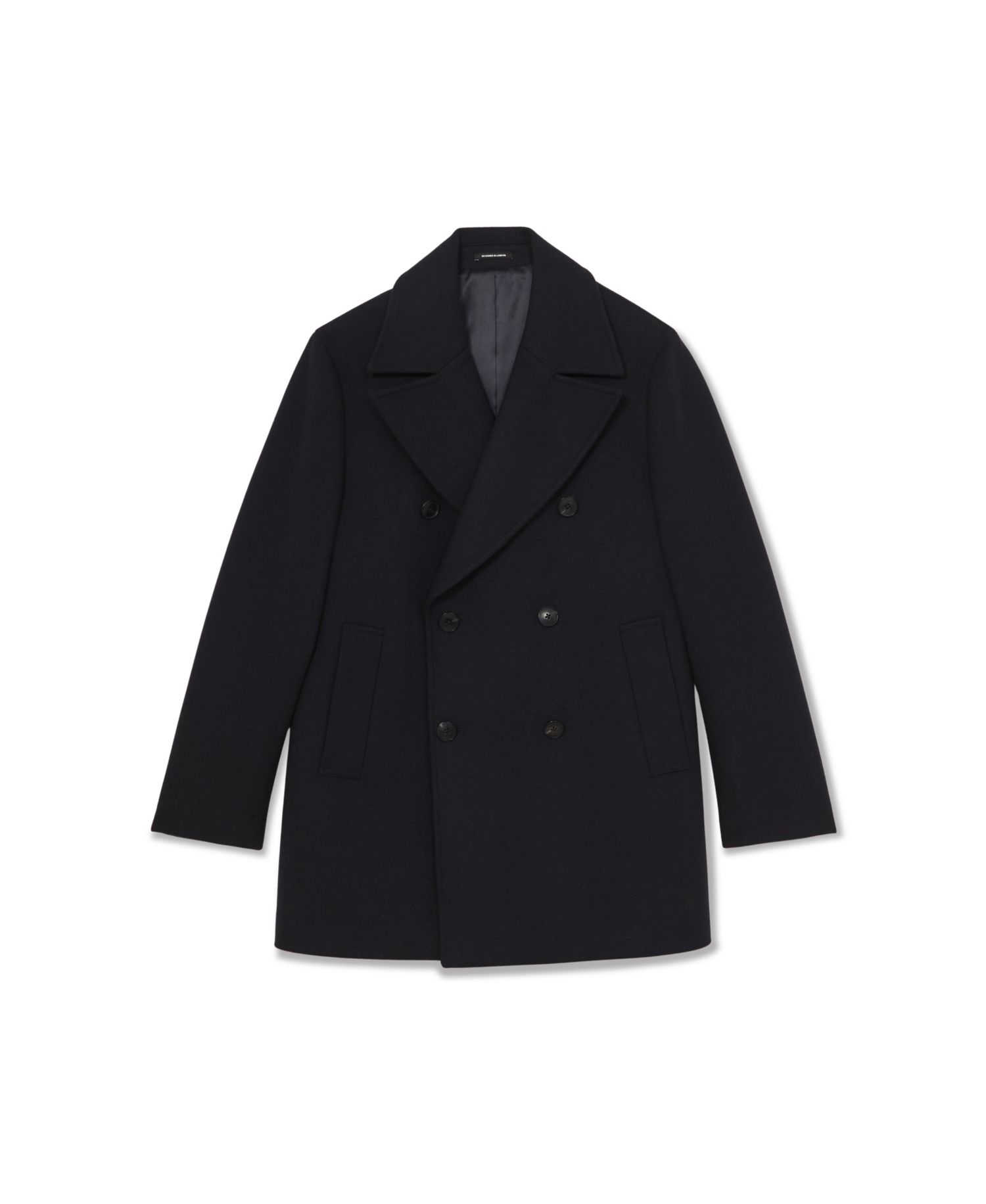 Men's Present Double-Breasted Wool-Blend Regular-Fit Pea Coat