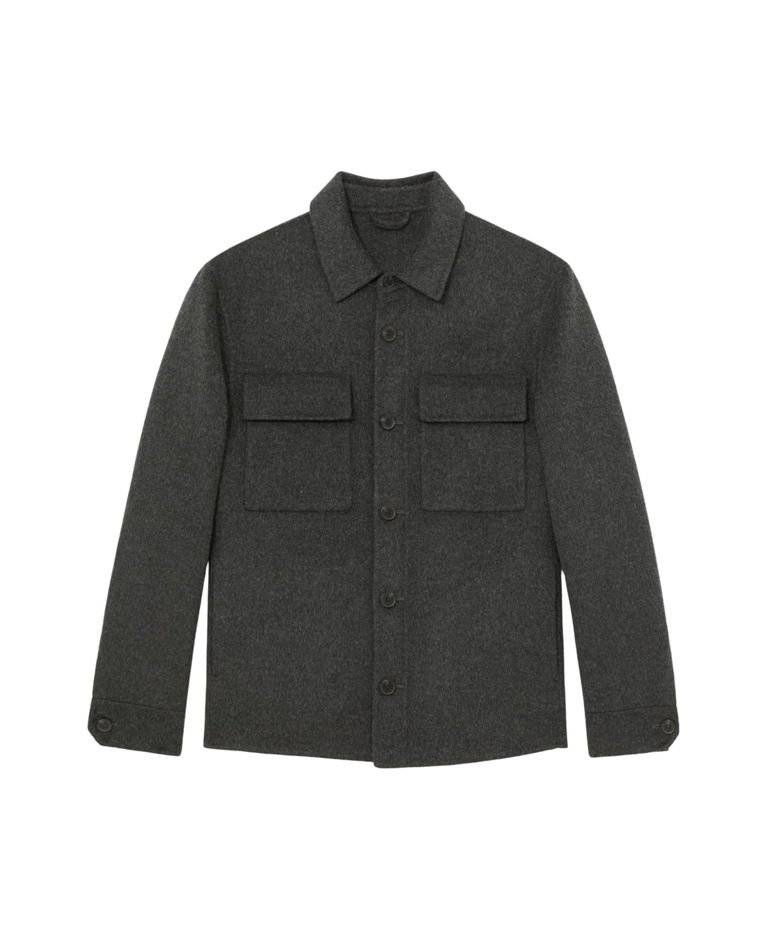 Men's Net Wool-Blend Regular-Fit Shirt Jacket