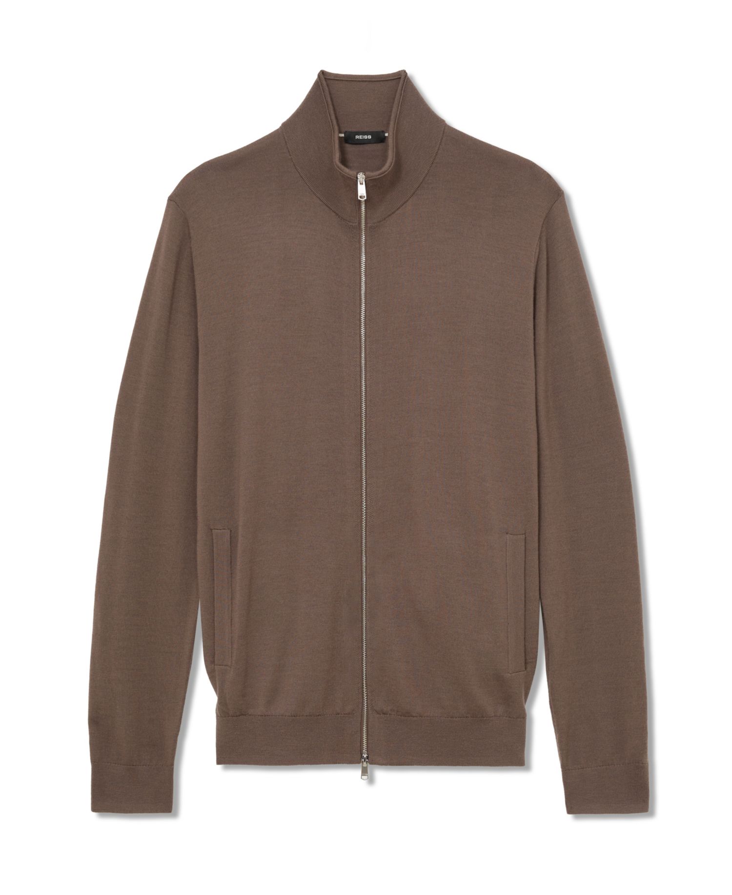 Men's Hampshire Slim-Fit Merino Wool Funnel-Neck Cardigan