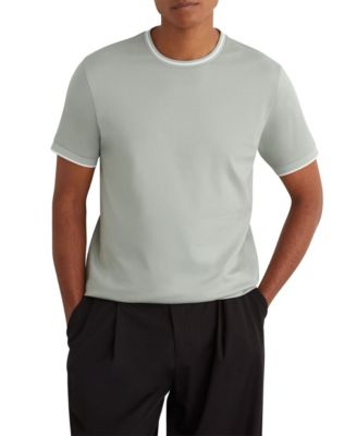 Men's Ainsley Cotton Tailored-Fit Contrast-Tipping T-Shirt