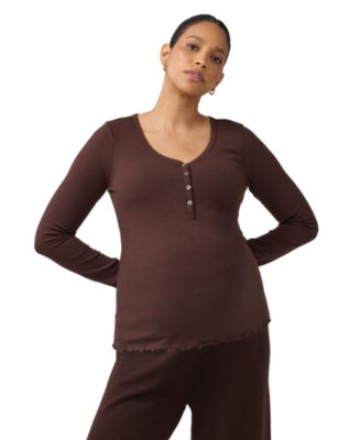 Women's Ingrid + Isabel Long Sleeve Rib Nursing Henley