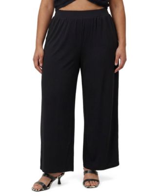 Women's Plus Size High-Rise Wide-Leg Pocket Leggings